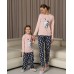 Женская пижама со штанами - Медведь и пингвины - Family look мама/дочь