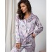 Женская пижама на пуговицах - лавандовая нежность