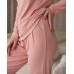 Комплект жіночий кофтинка+штани однотонний - Рубчик