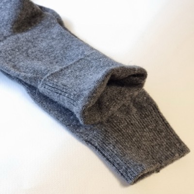Мужские тёплые высокие носки из шерсти - тёмный микс