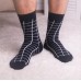 Чоловічі високі шкарпетки в клітку