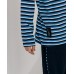 Мужская пижама со штанами батал - полосатая кофта