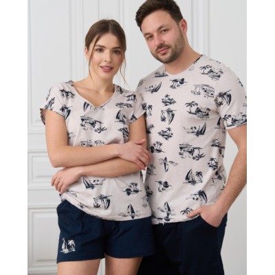 Чоловічий комплект із шортами - Літній настрій - Family look для пари