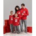 Мужской комплект со штанами в клетку - Снеговик - Family look для семьи