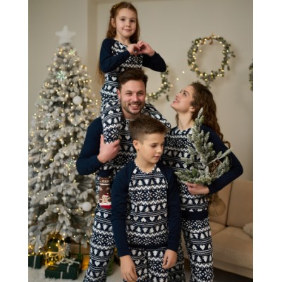Мужской комплект со штанами - Новогодний орнамент- Family look для семьи