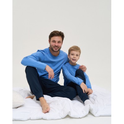 Чоловічий комплект з однотонними штанами - Family LooK - тато/син