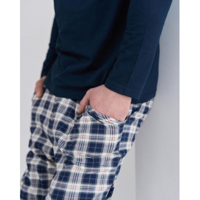 Чоловічий комплект зі штанами в клітку - 2 кольори