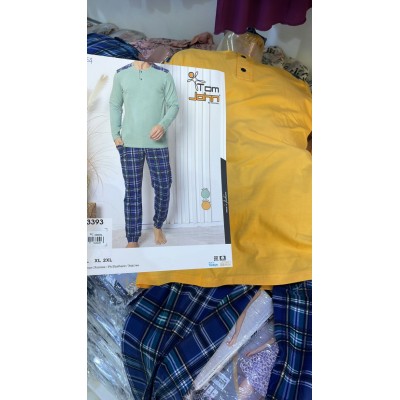 Чоловіча піжама зі штанами в клітинку - 2 кольори