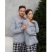 Піжама чоловіча сіра клітина - Позитив - Family look для пари